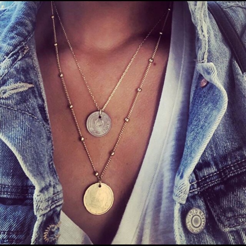 Support an artist! Coin necklaces rings earrings!